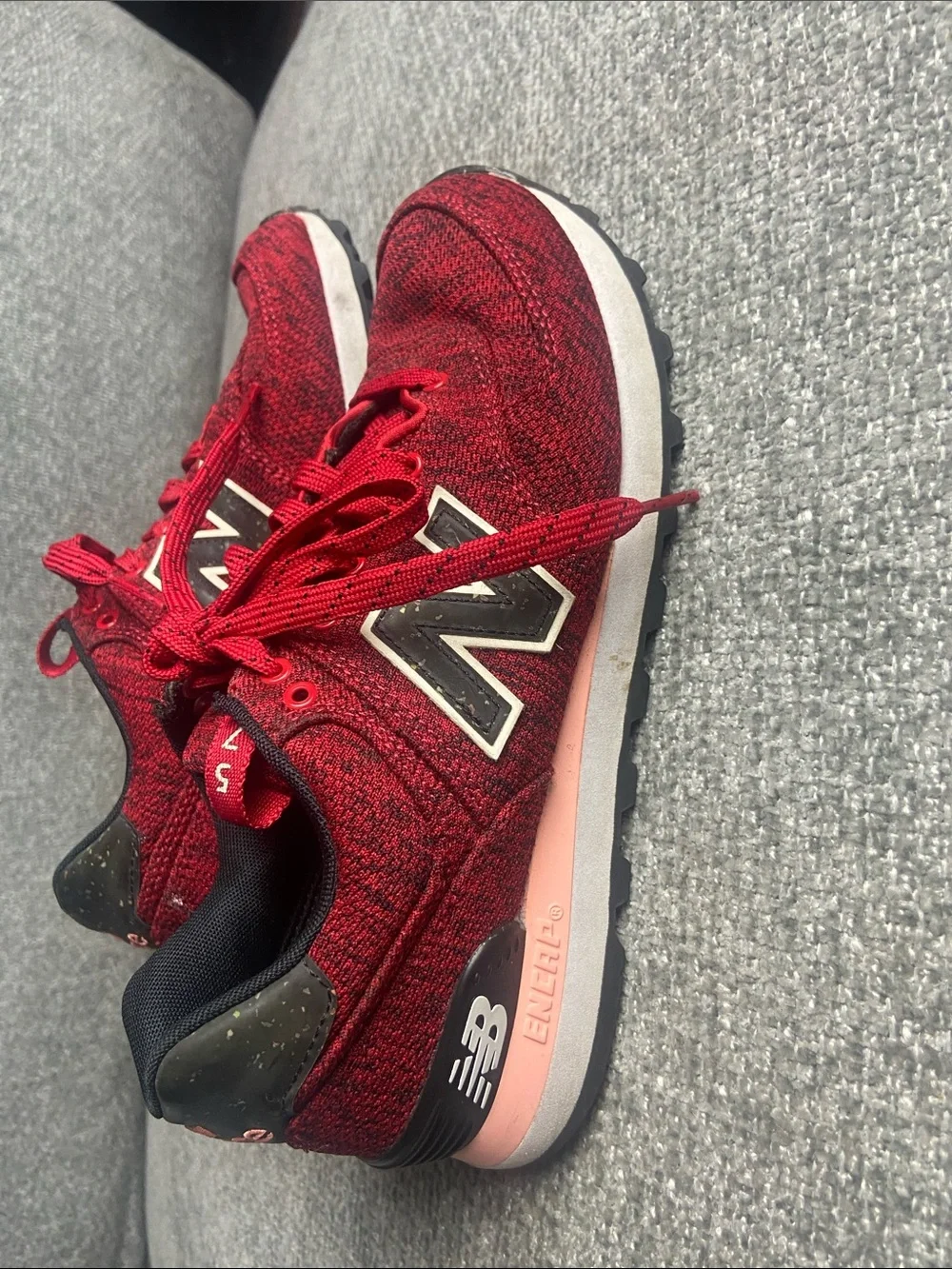 New Balance Red and Black Women's Athletic Shoes size 6.5
